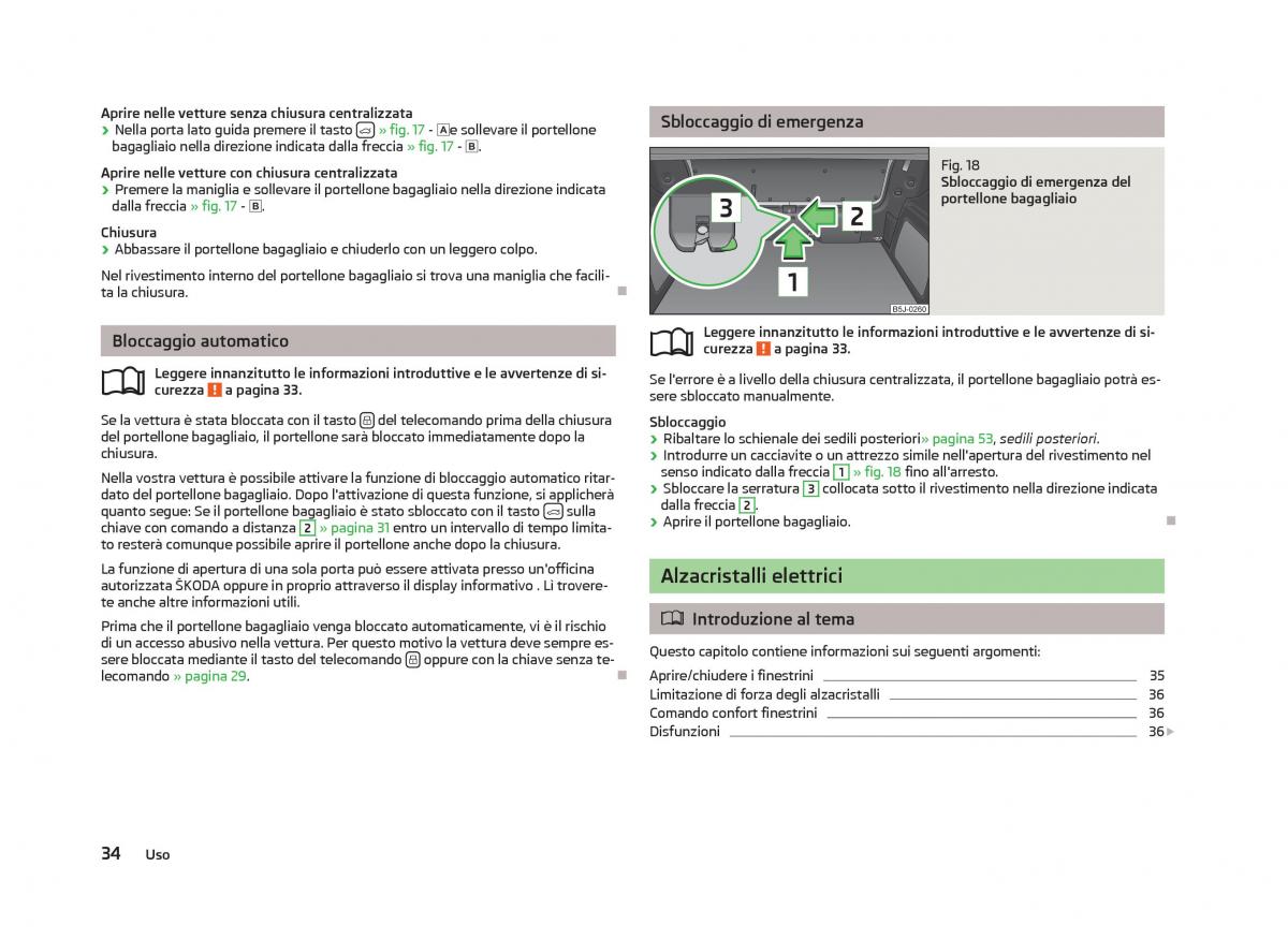 Skoda Fabia II 2 manuale del proprietario / page 36