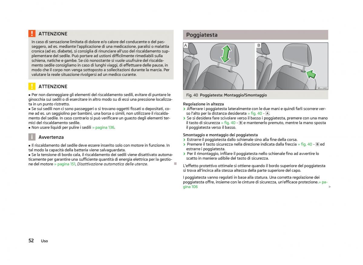 Skoda Fabia II 2 manuale del proprietario / page 54