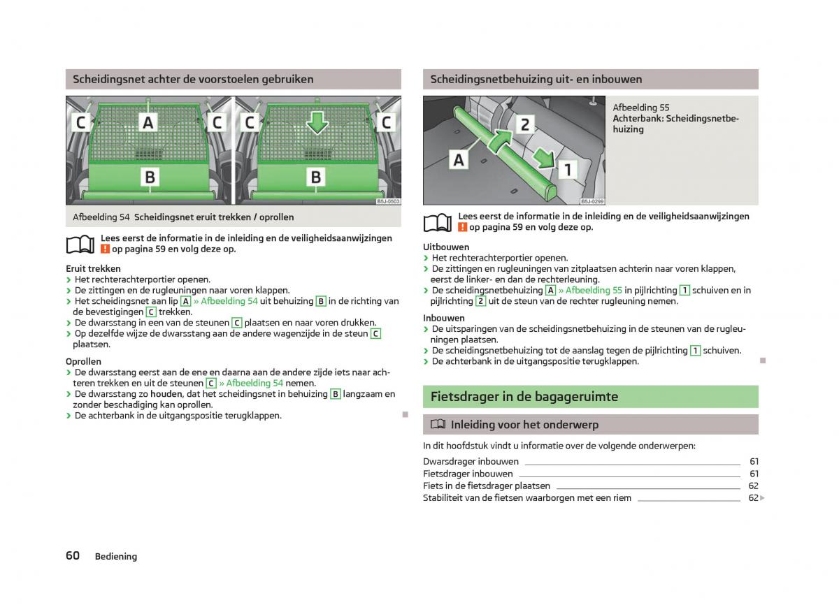 Skoda Fabia II 2 handleiding / page 62