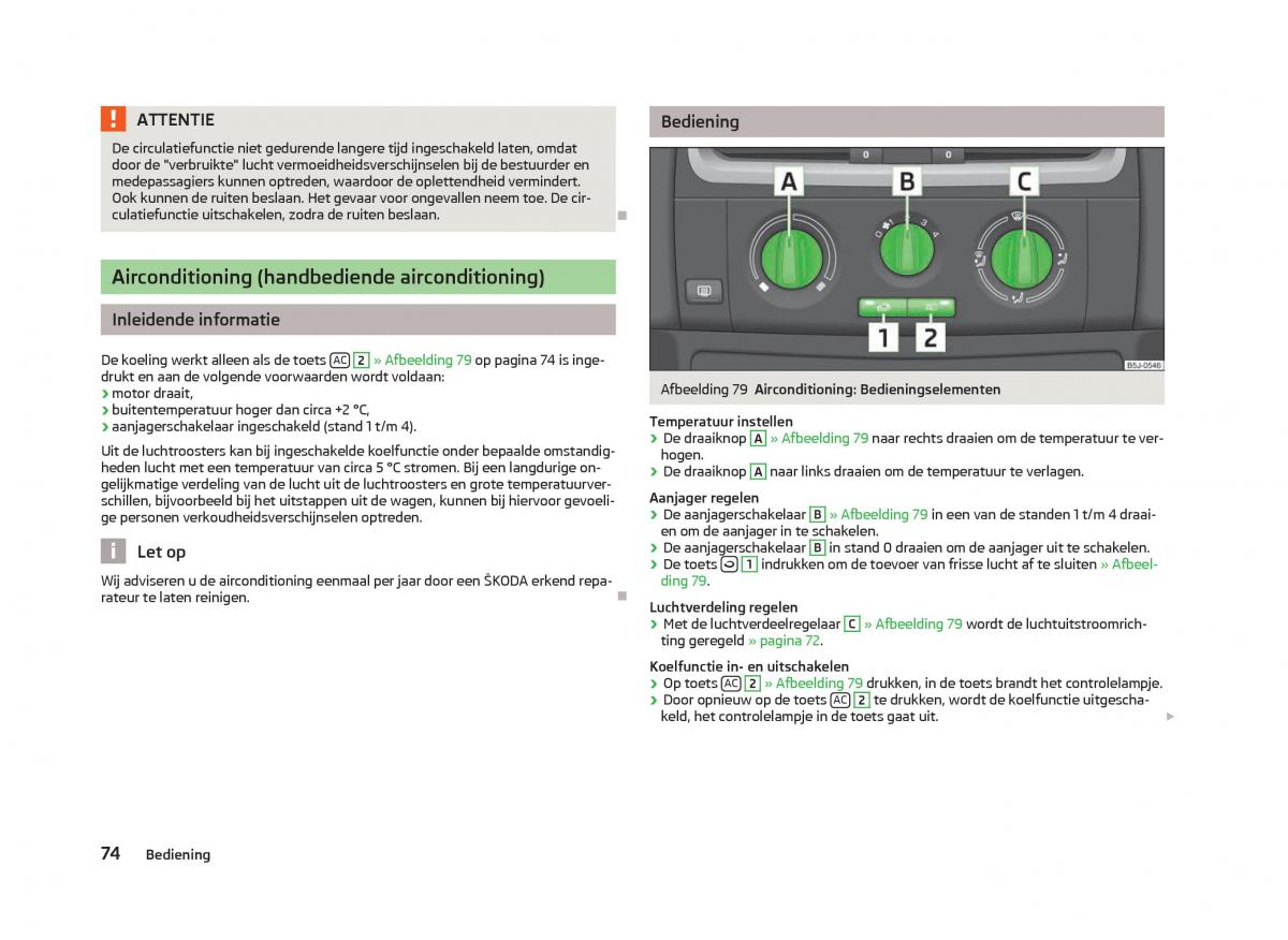 Skoda Fabia II 2 handleiding / page 76