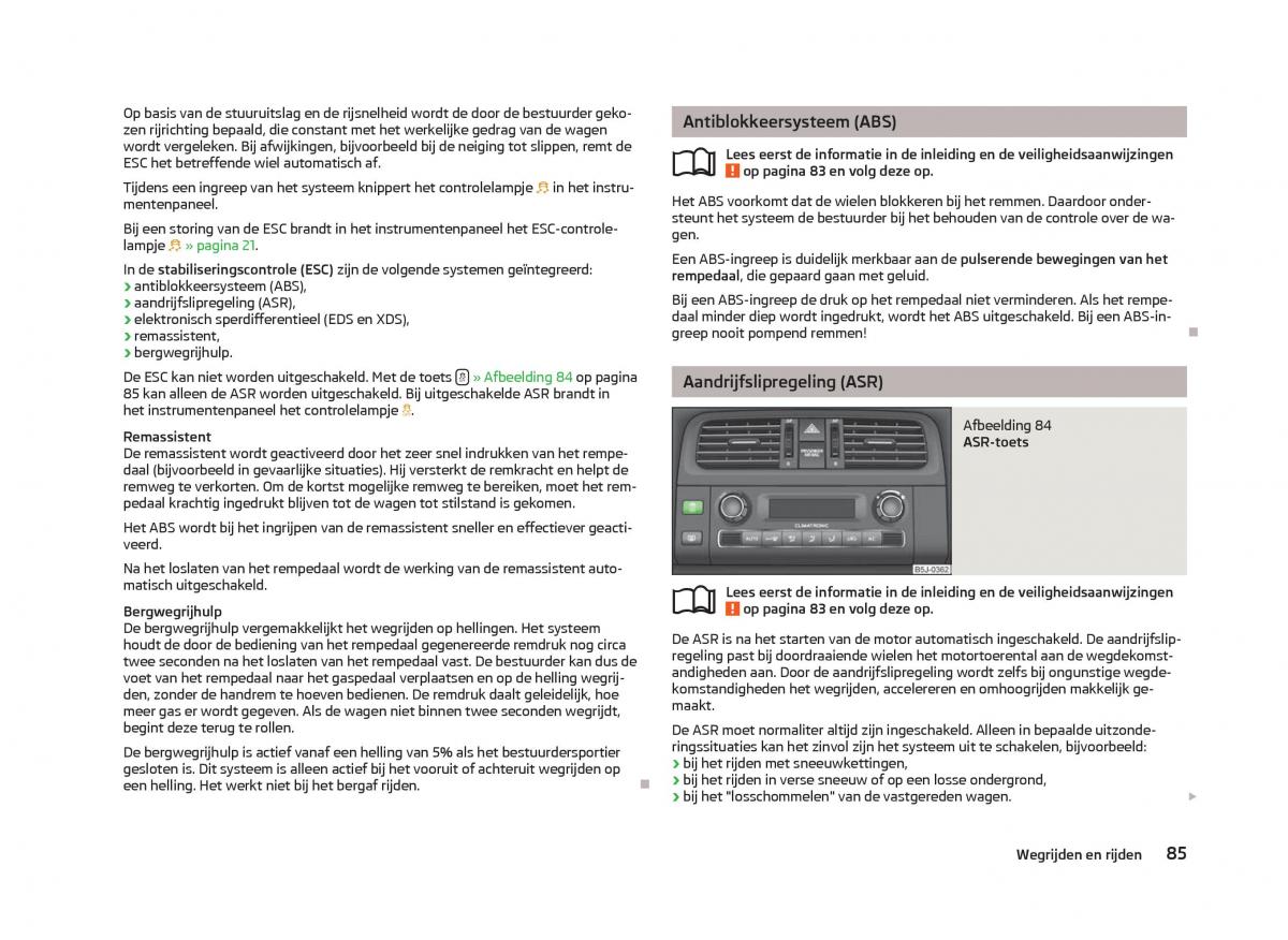 Skoda Fabia II 2 handleiding / page 87