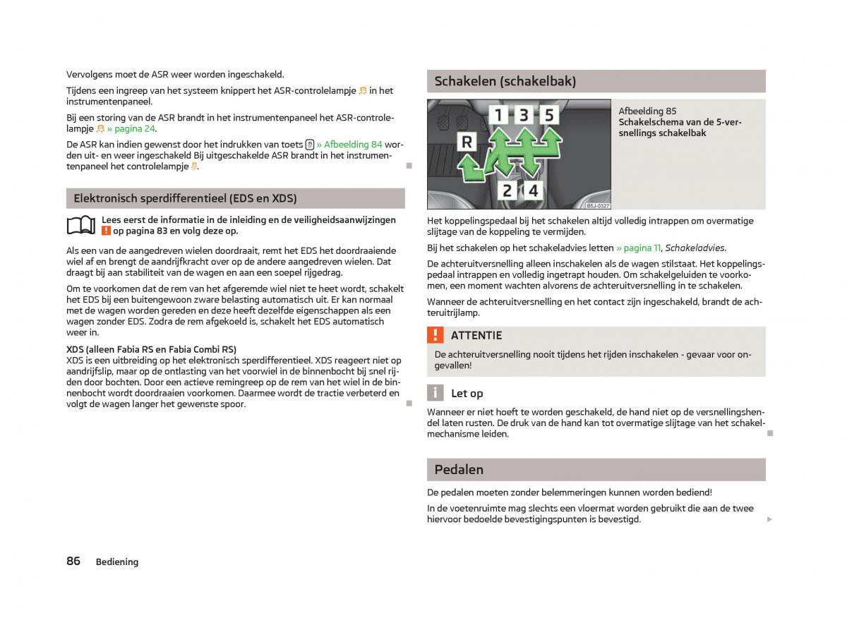 Skoda Fabia II 2 handleiding / page 88