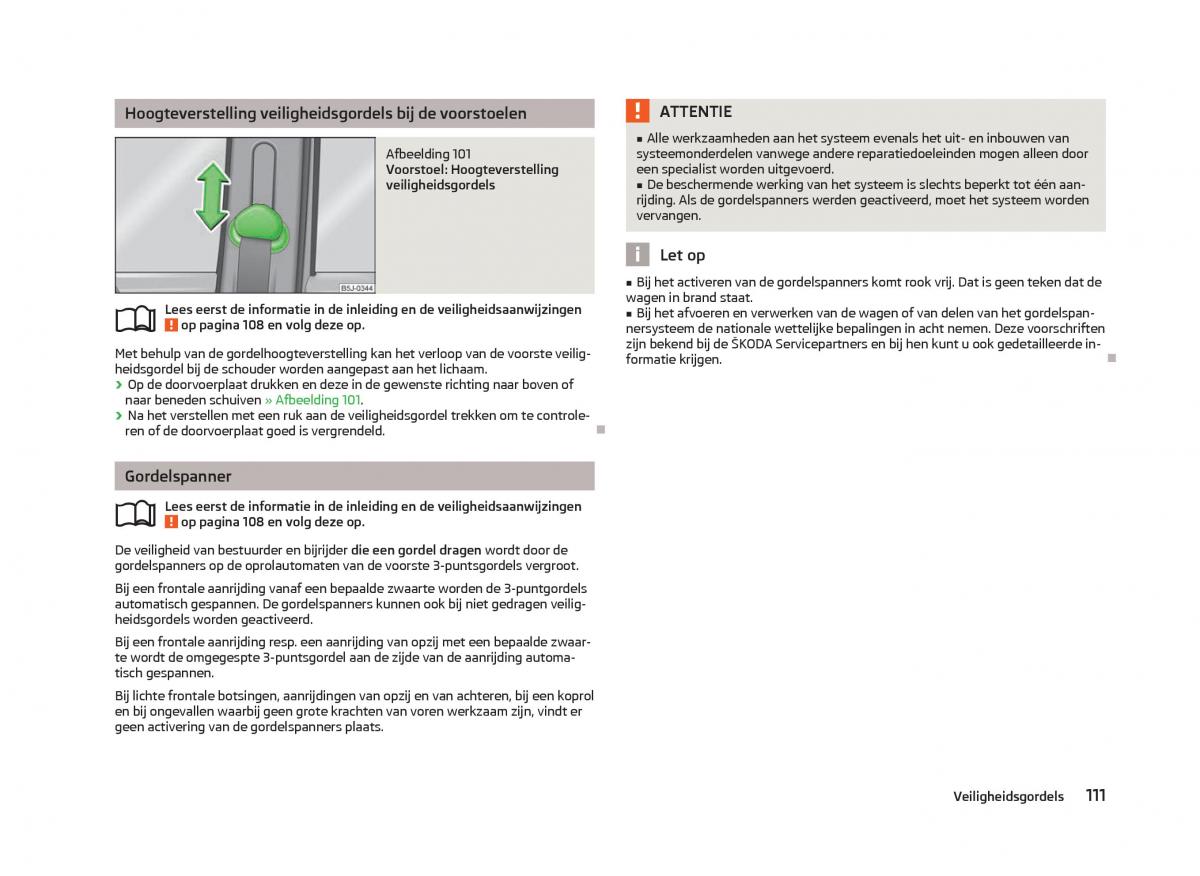 Skoda Fabia II 2 handleiding / page 113