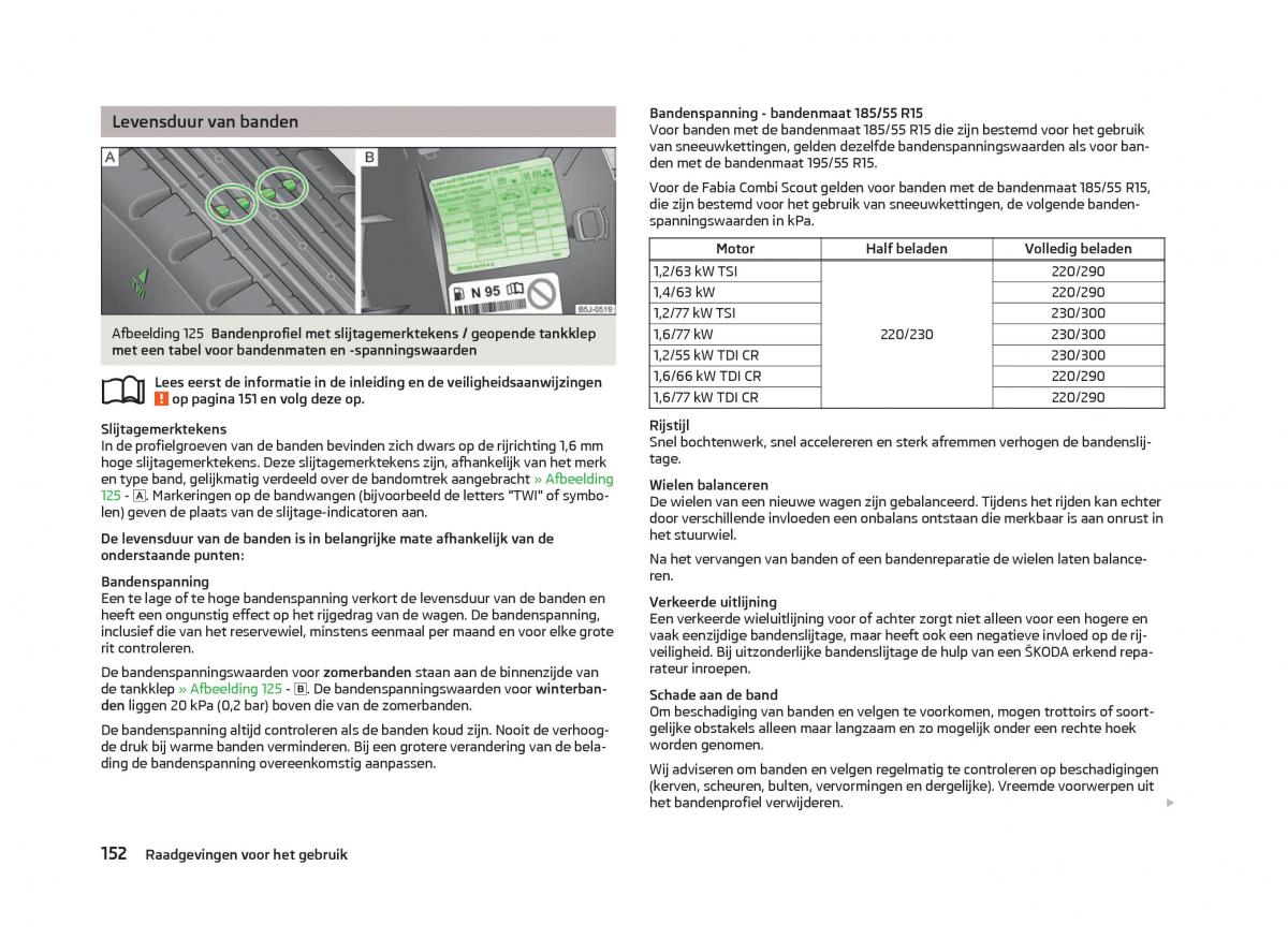 Skoda Fabia II 2 handleiding / page 154