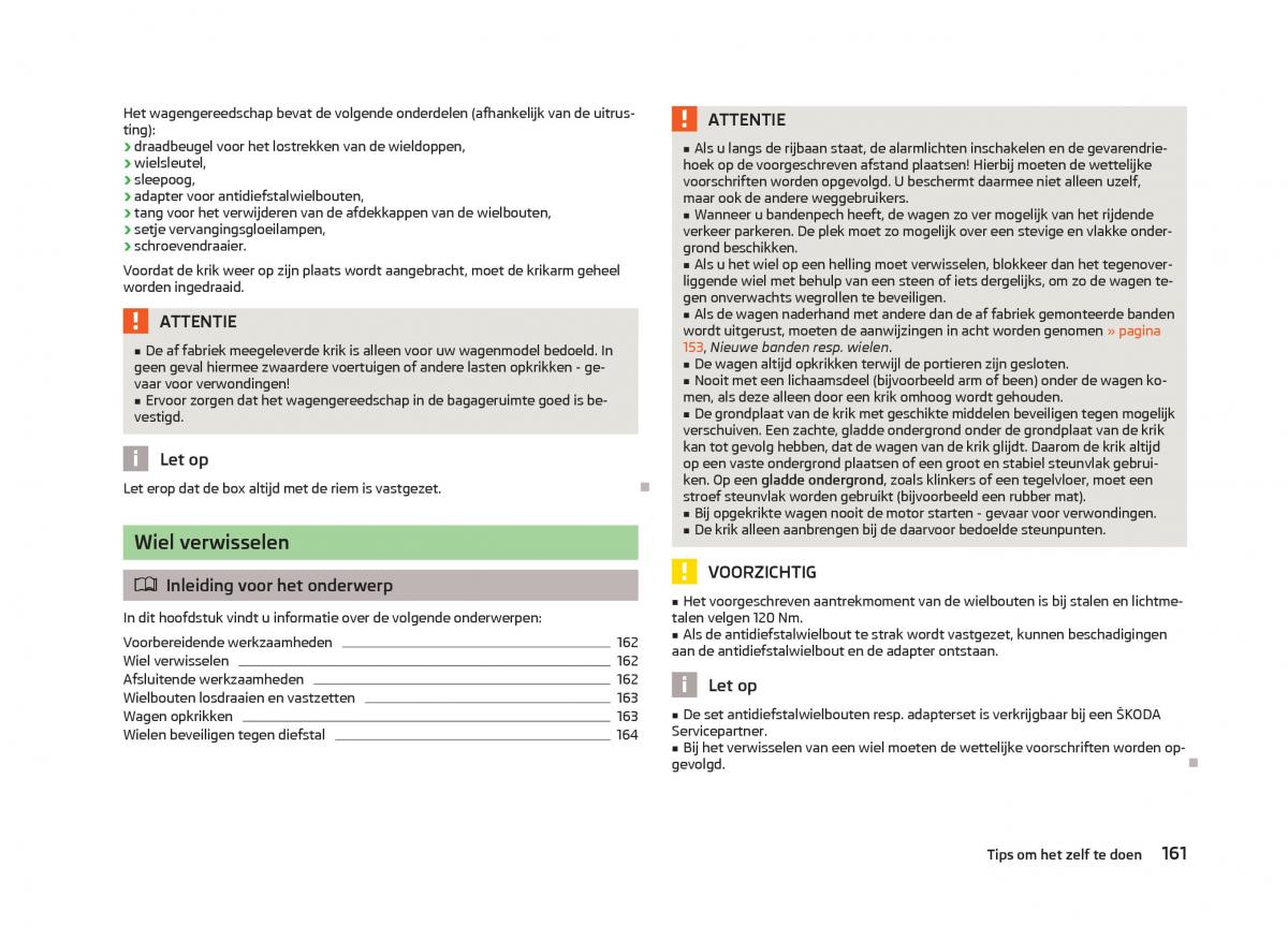 Skoda Fabia II 2 handleiding / page 163