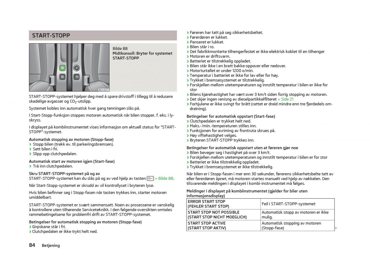 Skoda Fabia II 2 bruksanvisningen / page 86