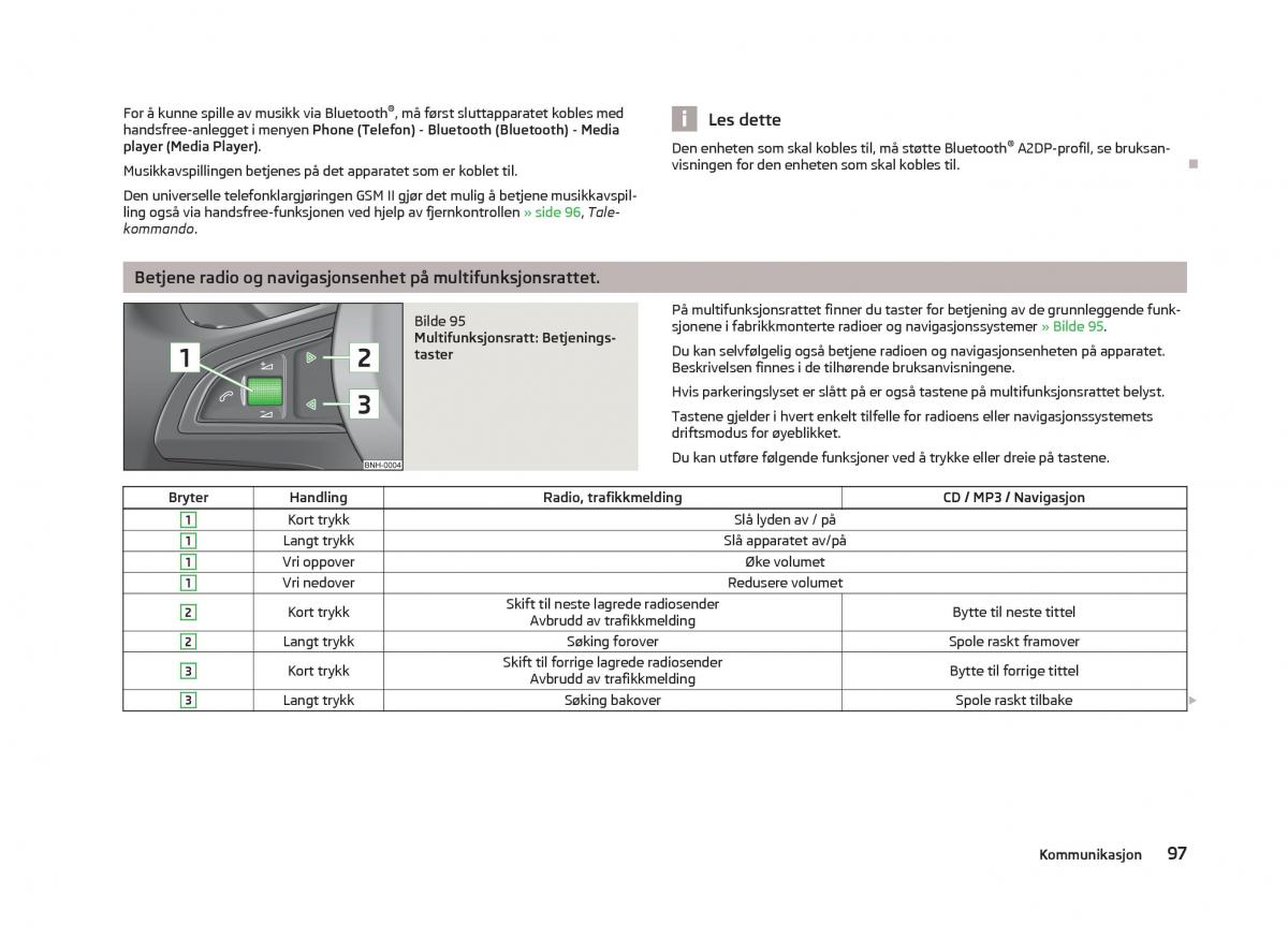 Skoda Fabia II 2 bruksanvisningen / page 99