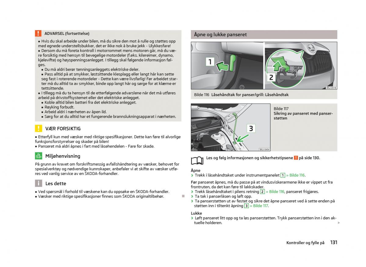 Skoda Fabia II 2 bruksanvisningen / page 133