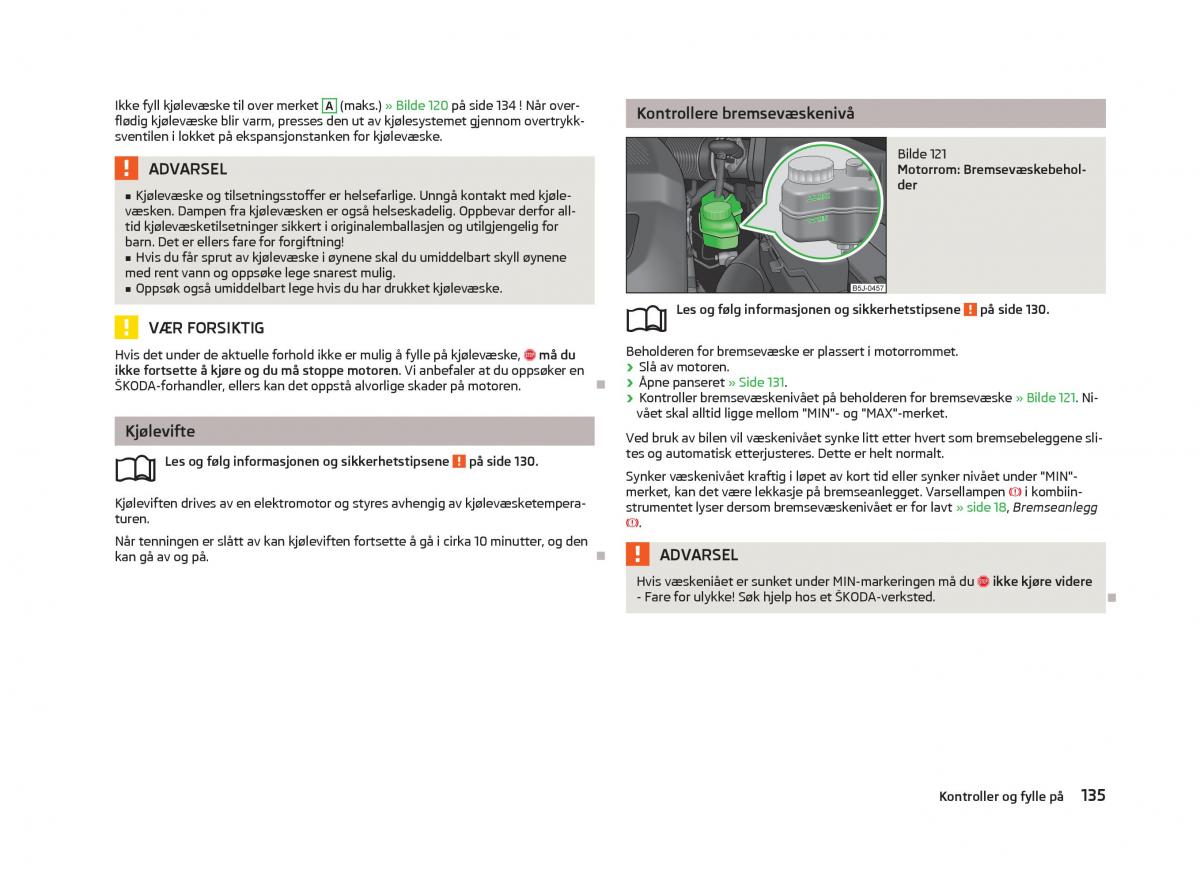 Skoda Fabia II 2 bruksanvisningen / page 137