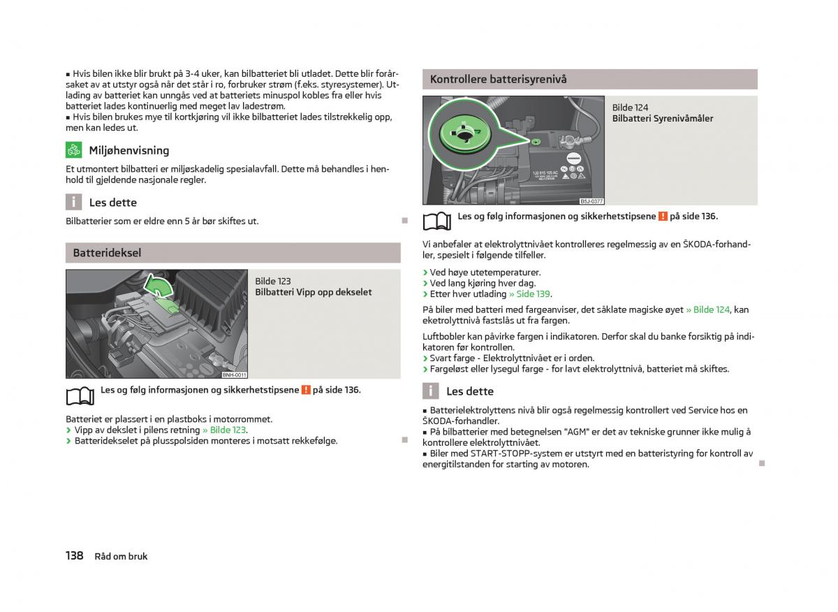 Skoda Fabia II 2 bruksanvisningen / page 140