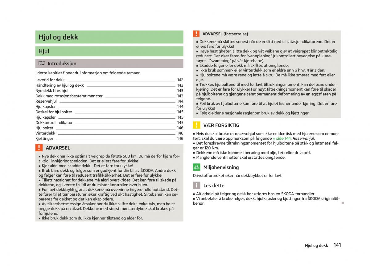 Skoda Fabia II 2 bruksanvisningen / page 143