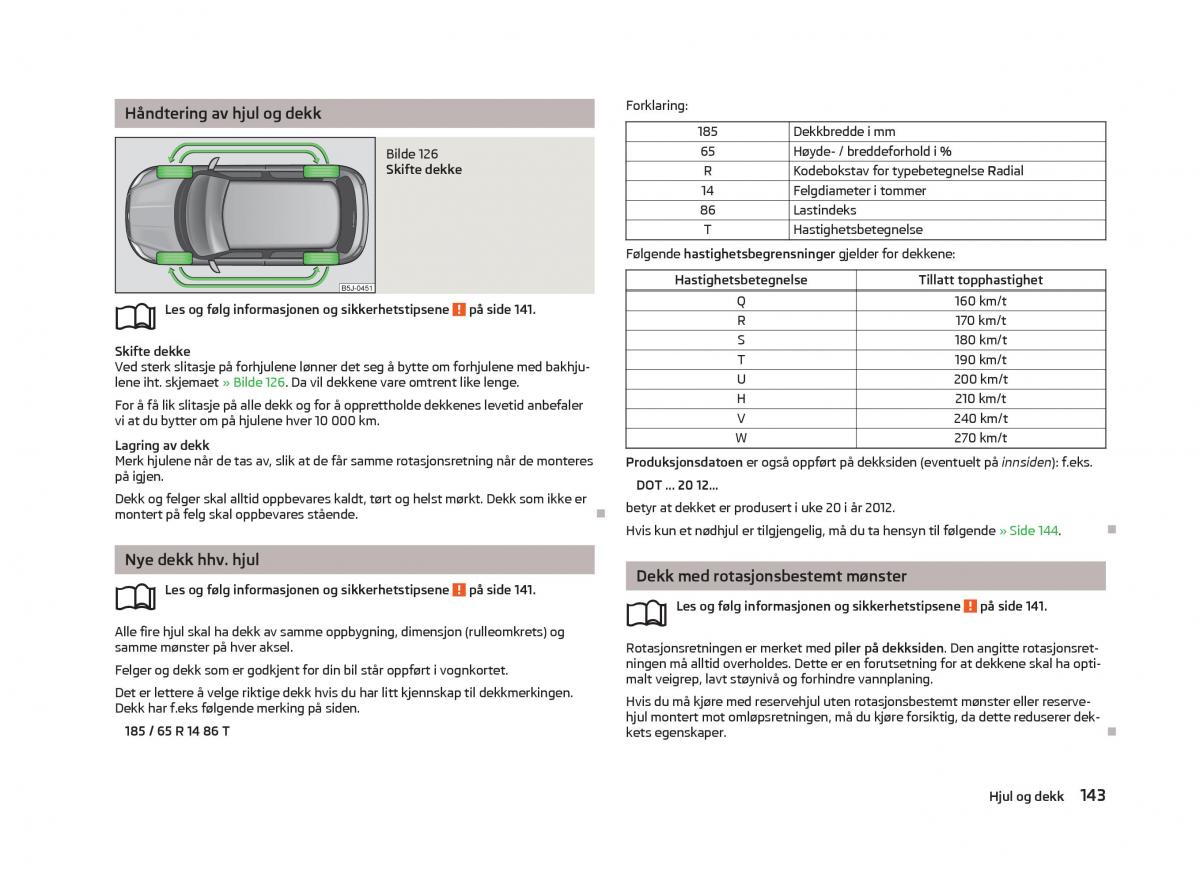 Skoda Fabia II 2 bruksanvisningen / page 145