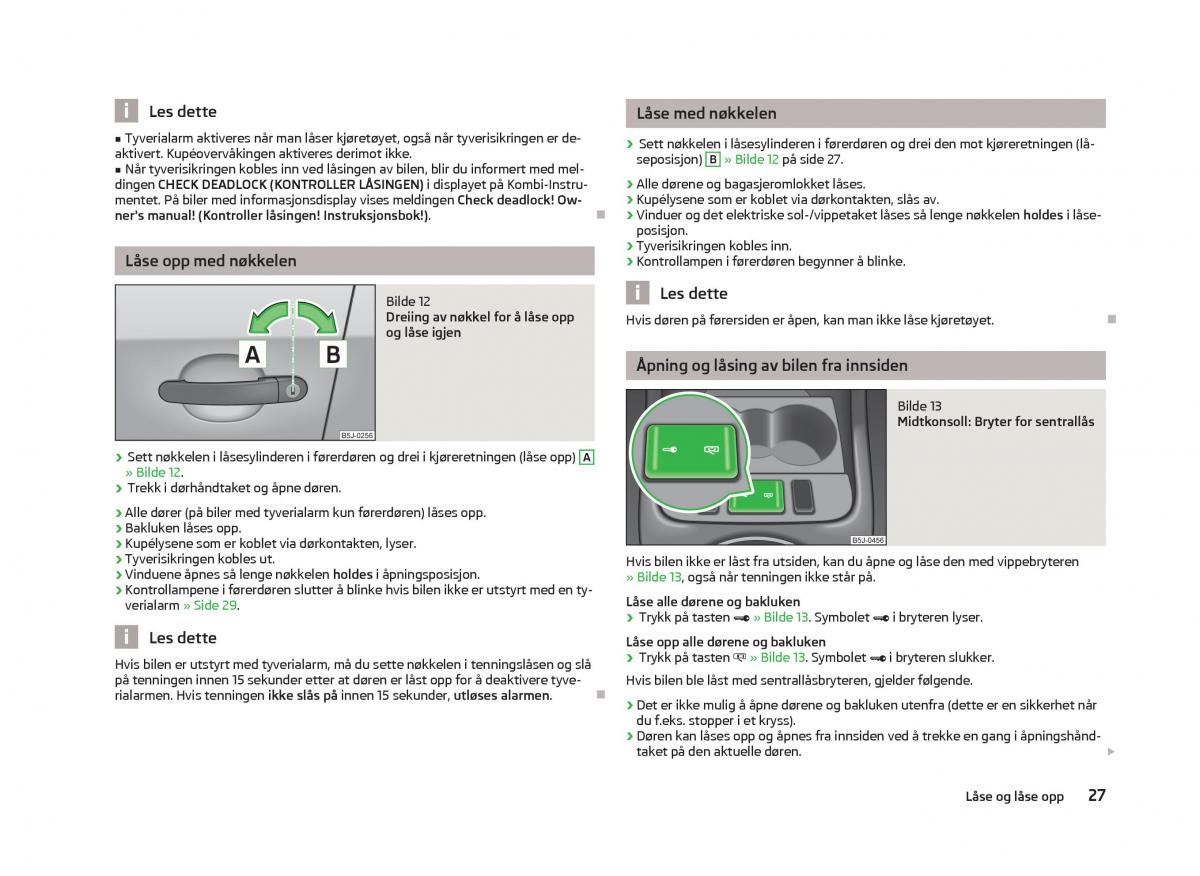 Skoda Fabia II 2 bruksanvisningen / page 29