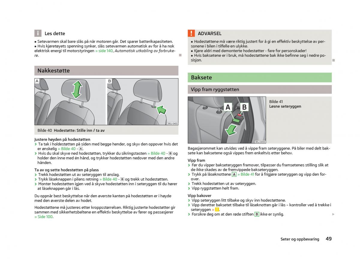 Skoda Fabia II 2 bruksanvisningen / page 51