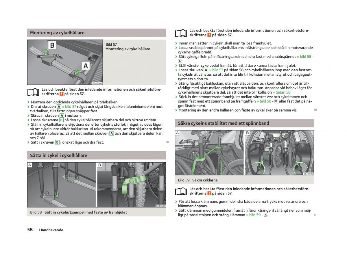 Skoda Fabia II 2 instruktionsbok / page 60