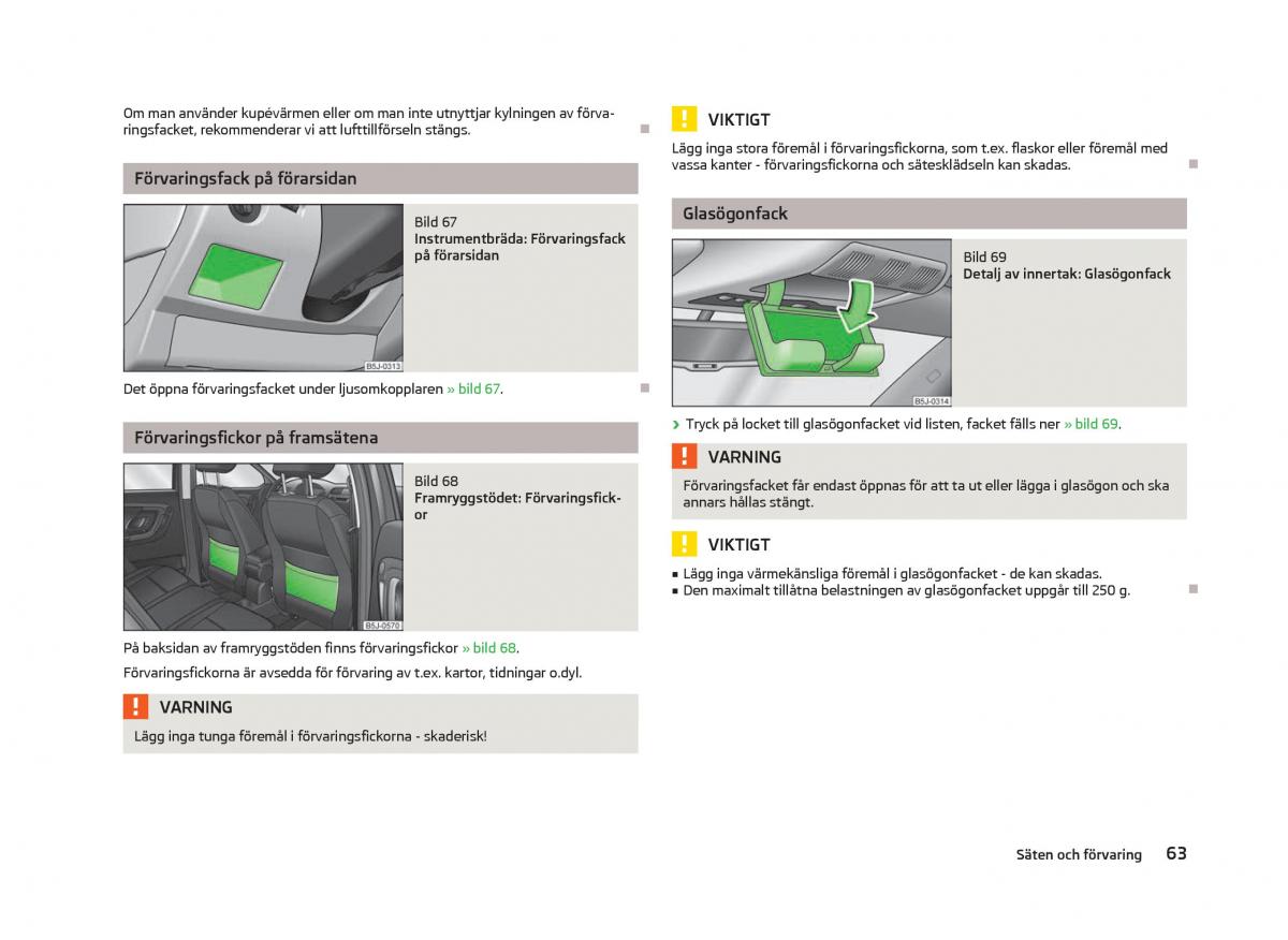 Skoda Fabia II 2 instruktionsbok / page 65