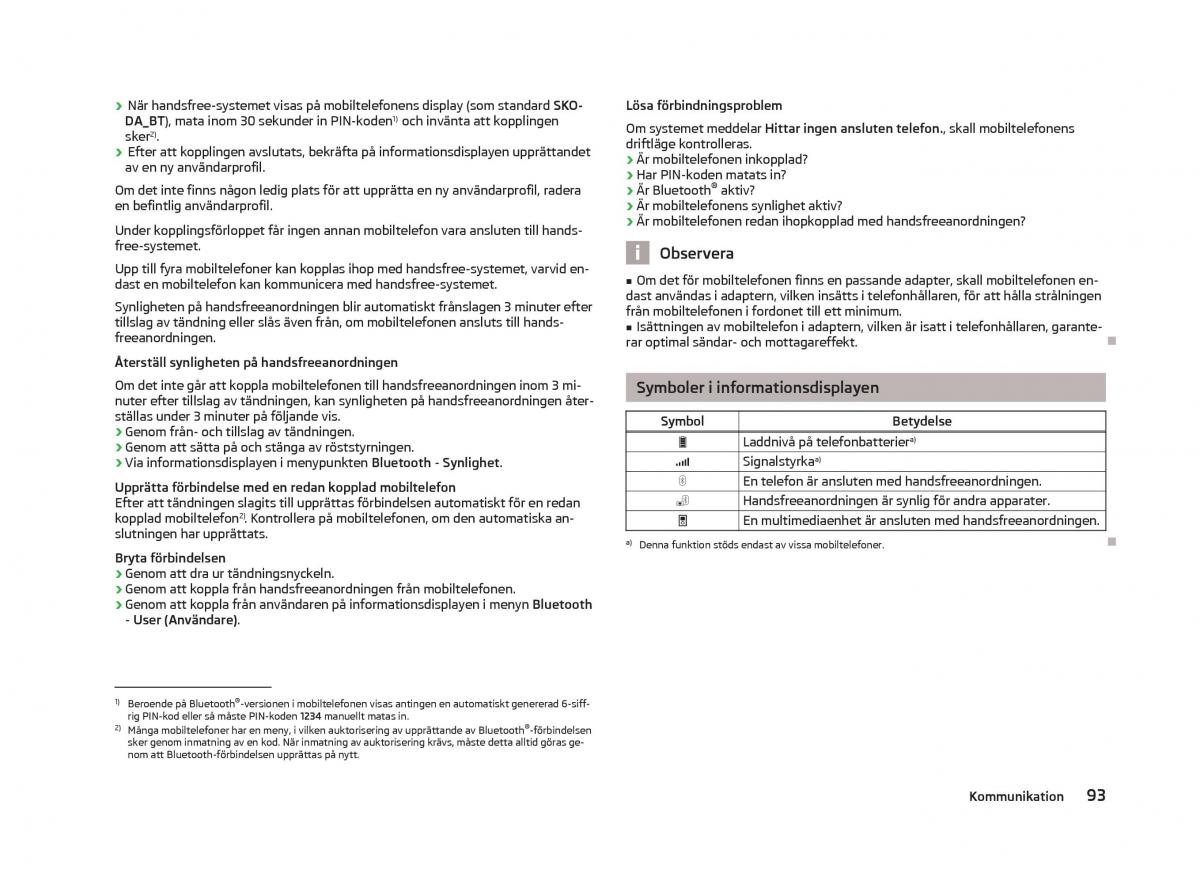 Skoda Fabia II 2 instruktionsbok / page 95