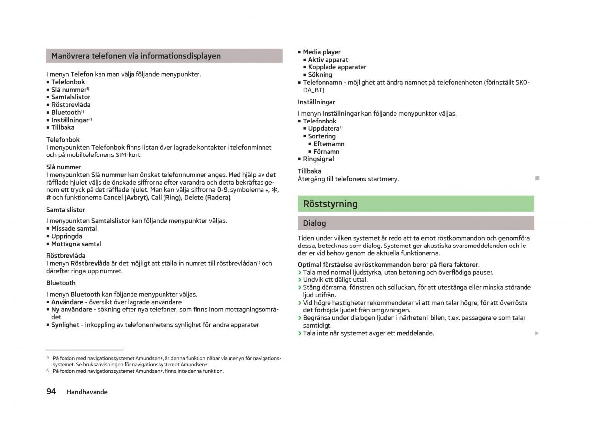 Skoda Fabia II 2 instruktionsbok / page 96