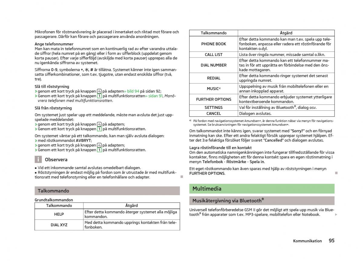 Skoda Fabia II 2 instruktionsbok / page 97