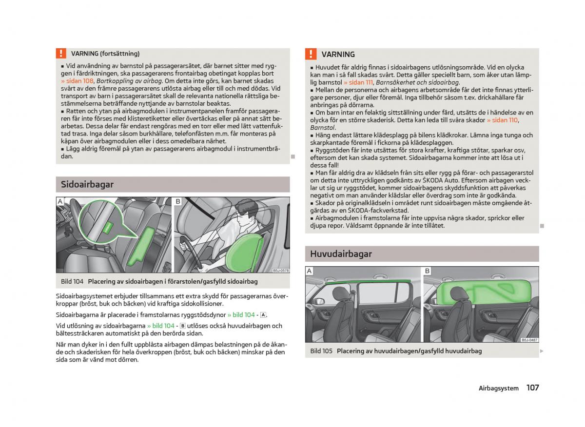 Skoda Fabia II 2 instruktionsbok / page 109