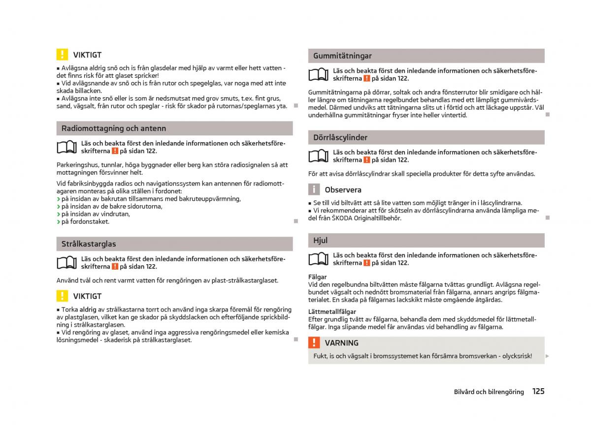 Skoda Fabia II 2 instruktionsbok / page 127