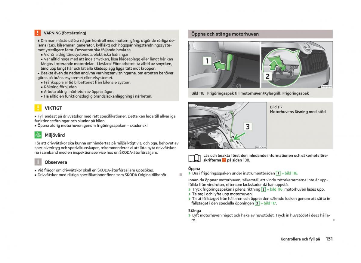 Skoda Fabia II 2 instruktionsbok / page 133