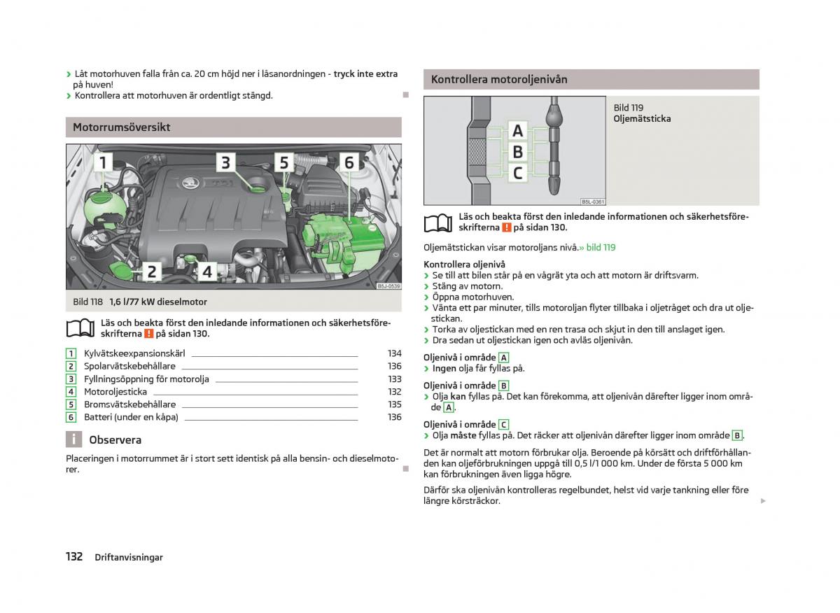 Skoda Fabia II 2 instruktionsbok / page 134