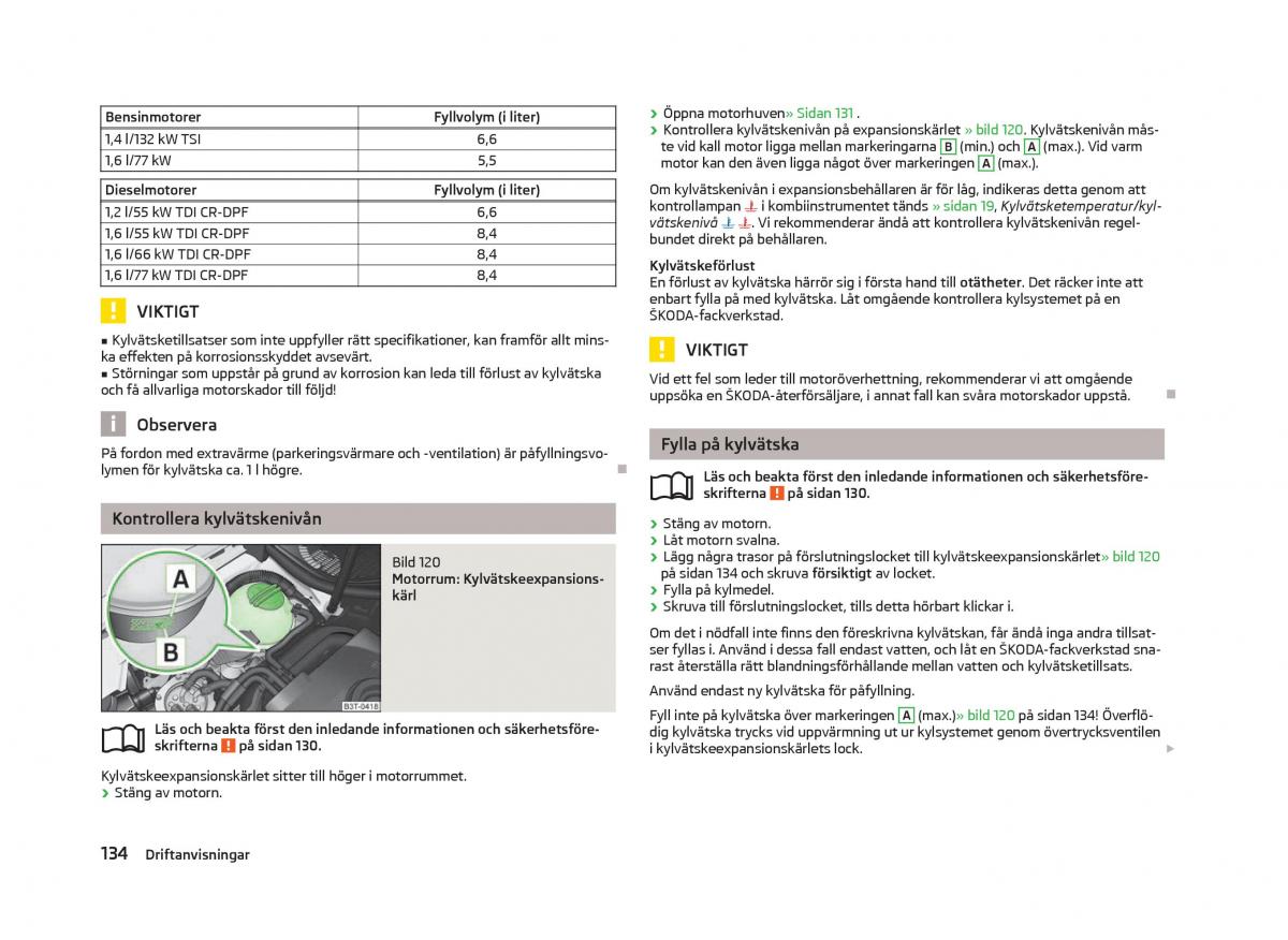 Skoda Fabia II 2 instruktionsbok / page 136