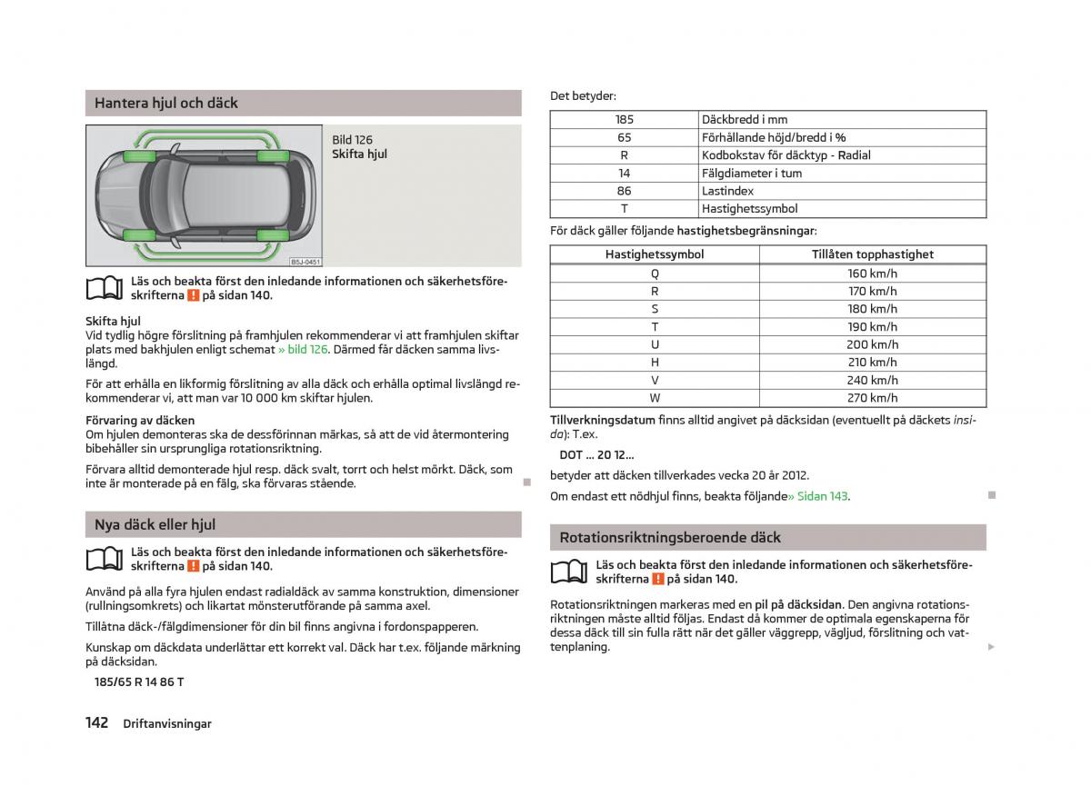 Skoda Fabia II 2 instruktionsbok / page 144