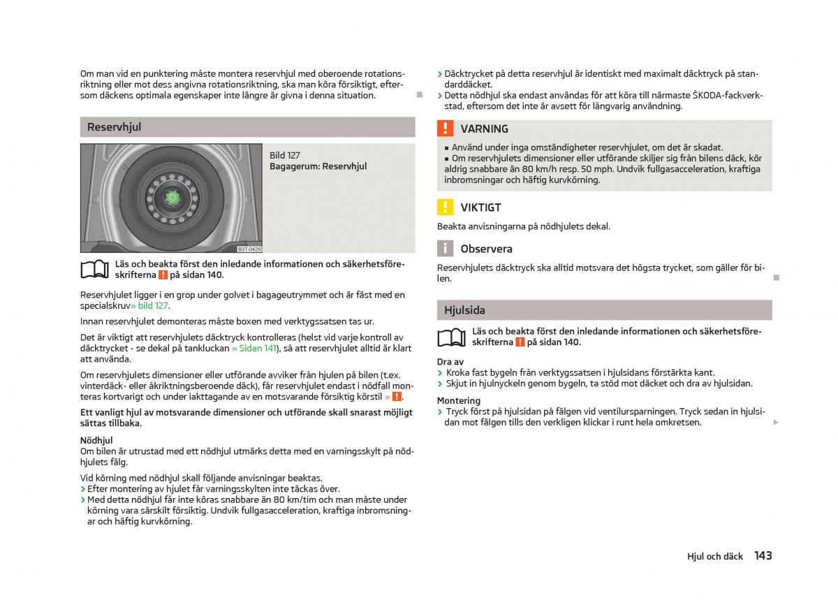 Skoda Fabia II 2 instruktionsbok / page 145