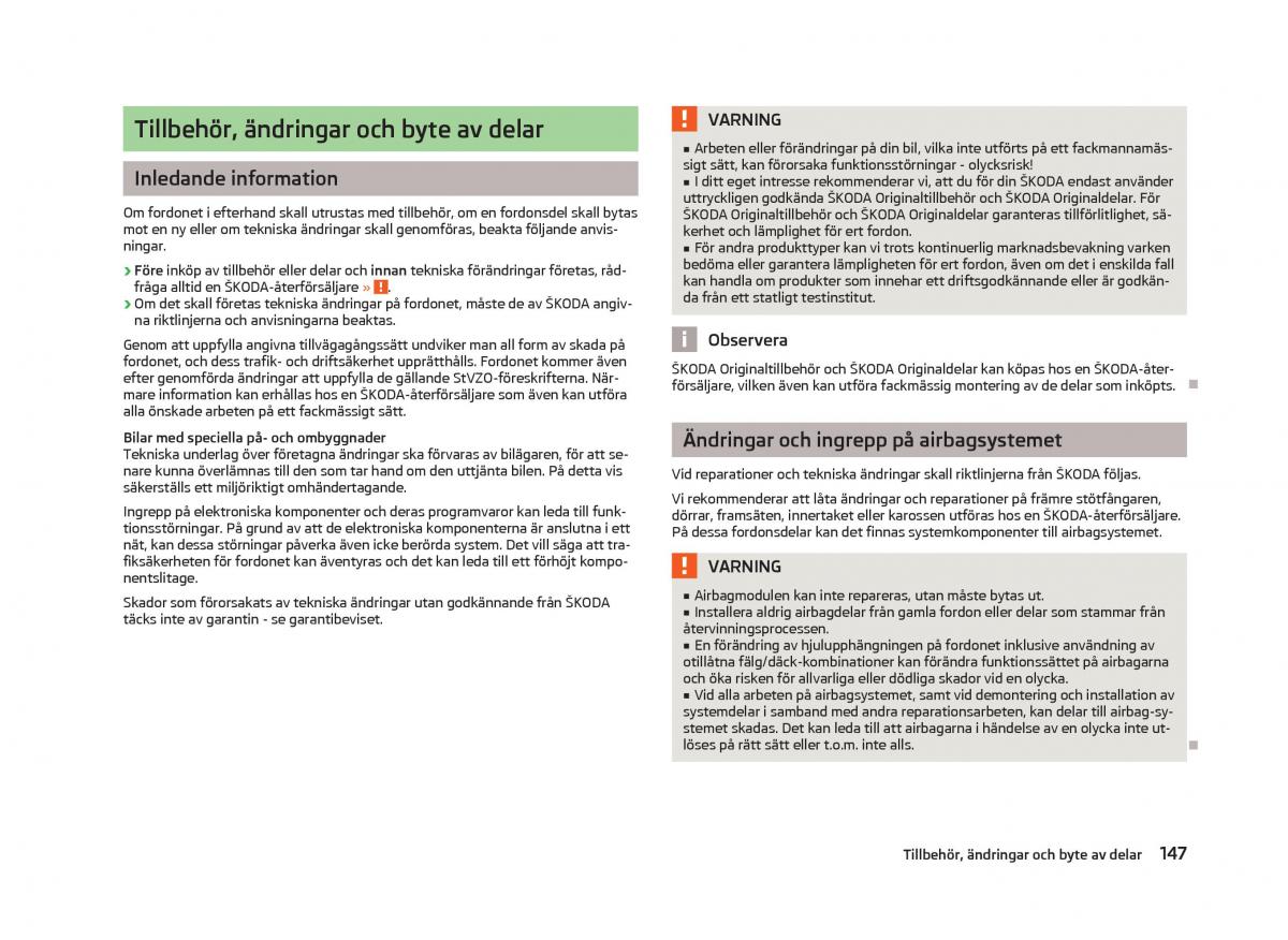 Skoda Fabia II 2 instruktionsbok / page 149