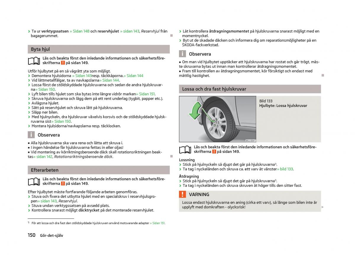 Skoda Fabia II 2 instruktionsbok / page 152