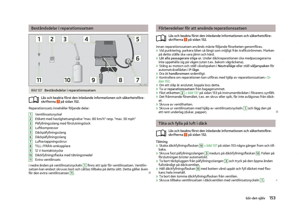 Skoda Fabia II 2 instruktionsbok / page 155