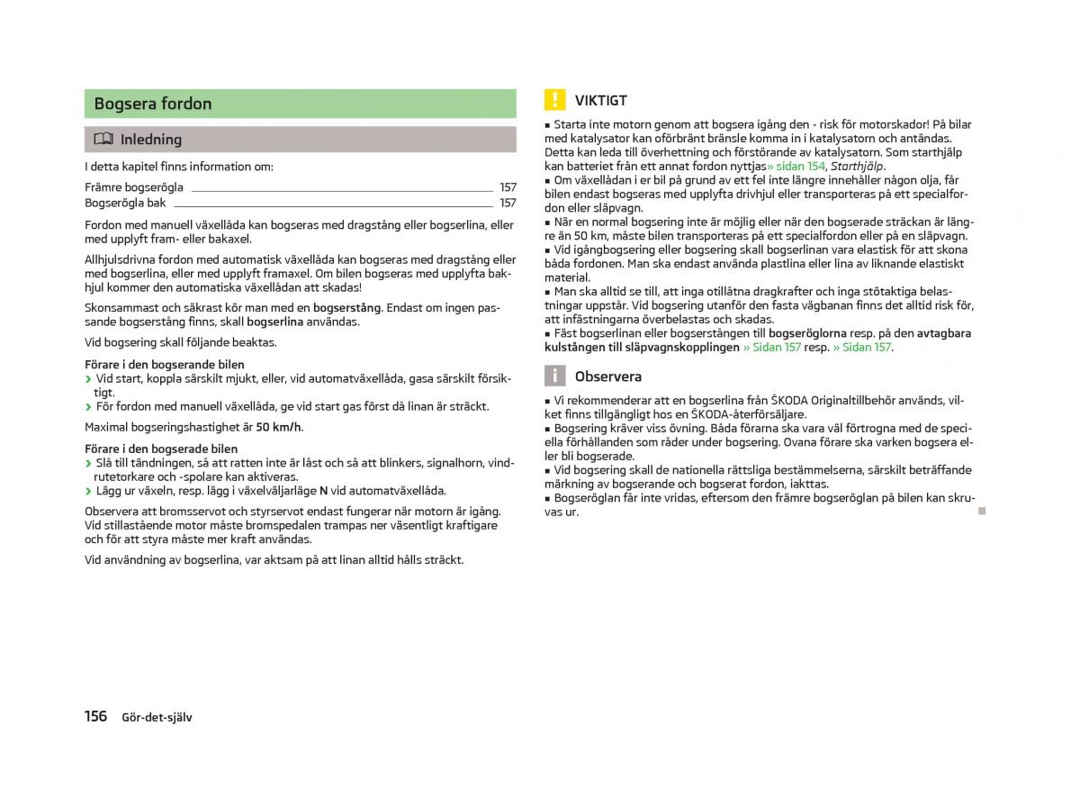 Skoda Fabia II 2 instruktionsbok / page 158