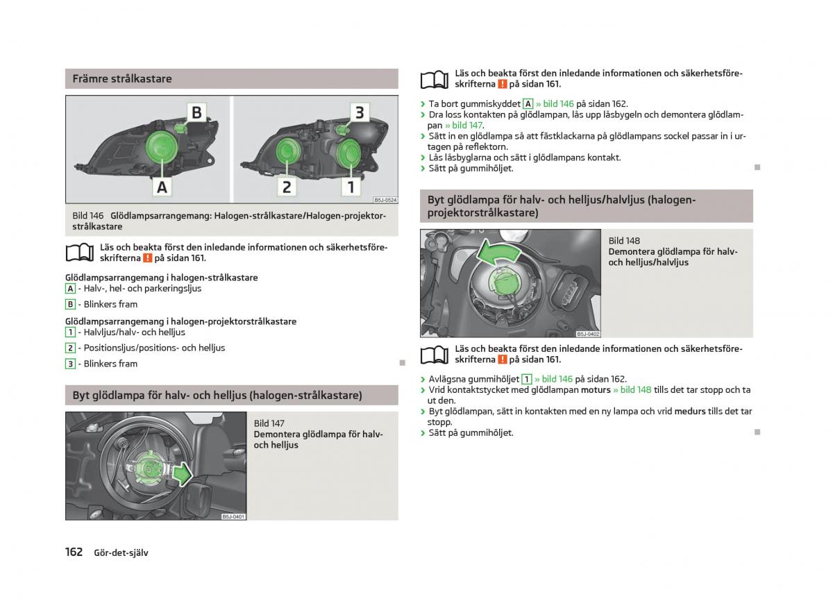 Skoda Fabia II 2 instruktionsbok / page 164