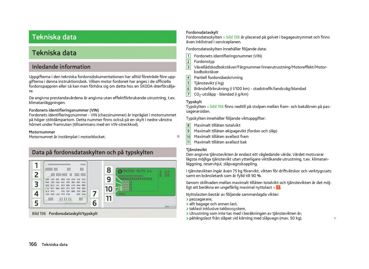 Skoda Fabia II 2 instruktionsbok / page 168