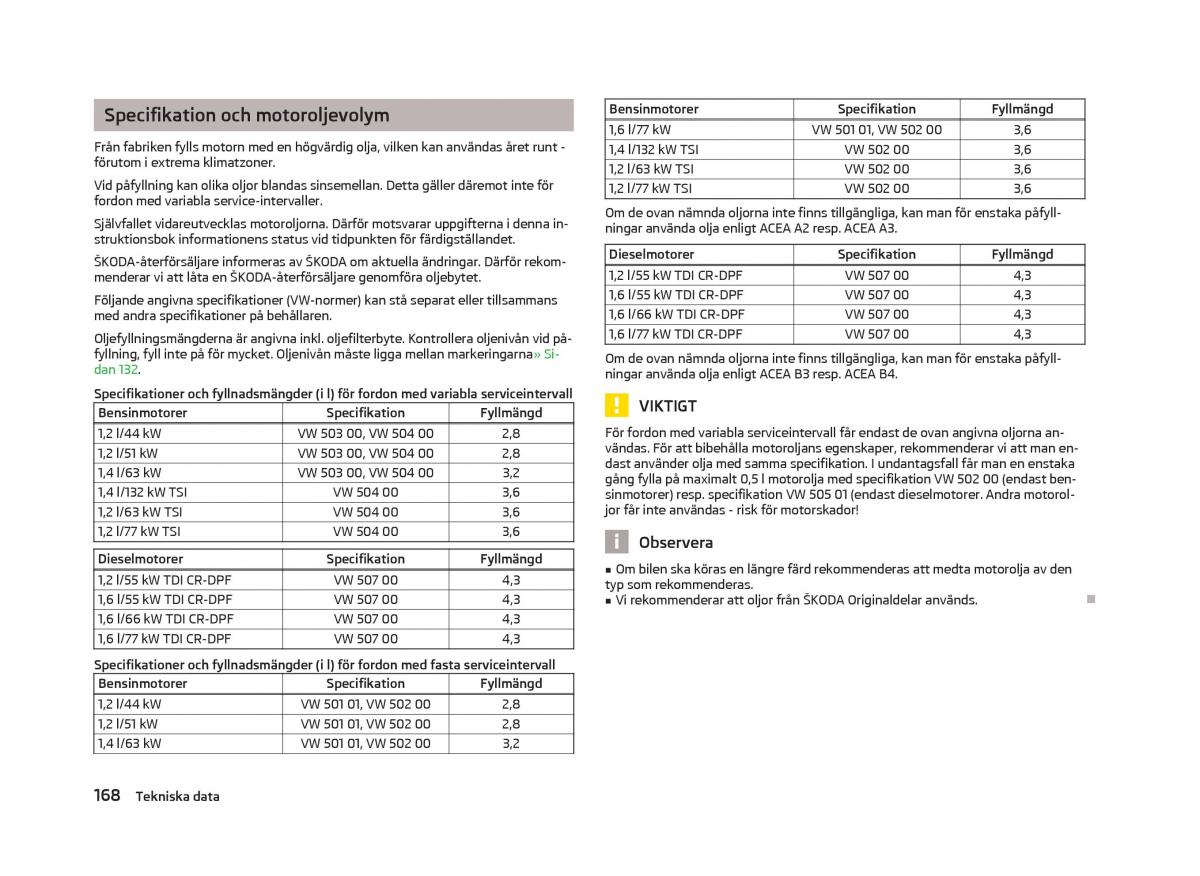 Skoda Fabia II 2 instruktionsbok / page 170