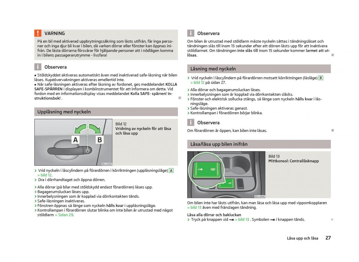 Skoda Fabia II 2 instruktionsbok / page 29