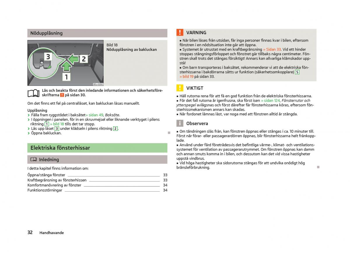 Skoda Fabia II 2 instruktionsbok / page 34