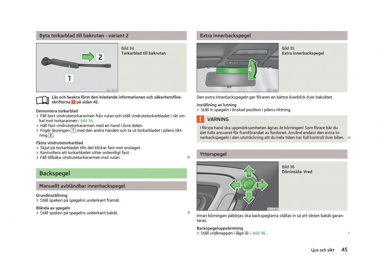 Skoda Fabia II 2 instruktionsbok / page 47