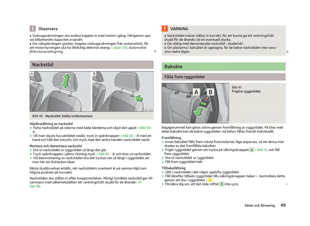 Skoda Fabia II 2 instruktionsbok / page 51