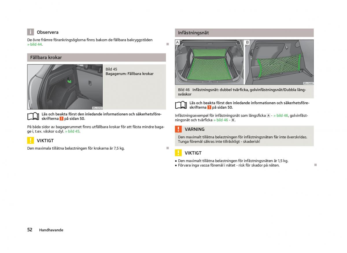 Skoda Fabia II 2 instruktionsbok / page 54