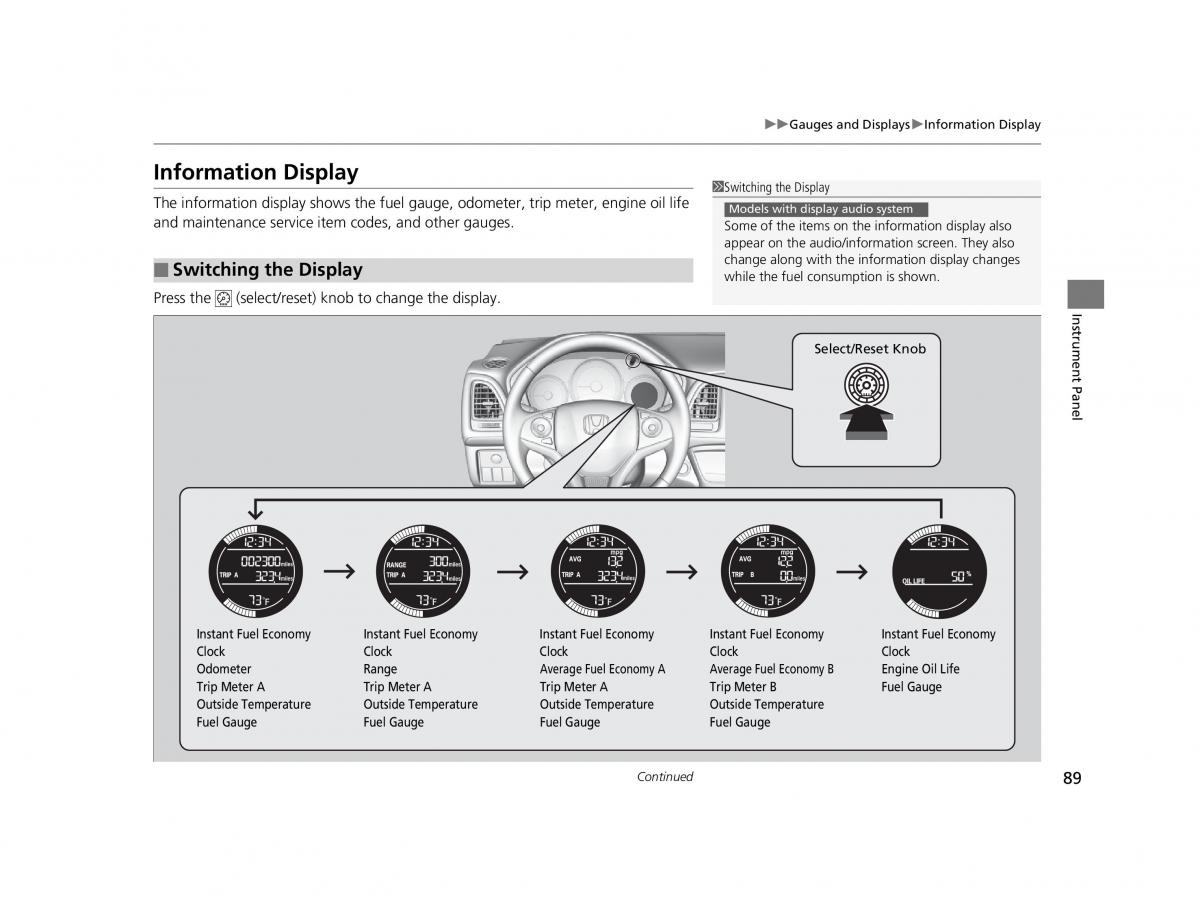 Honda HR V II 2 owners manual / page 90