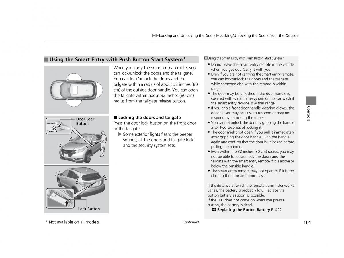 Honda HR V II 2 owners manual / page 102