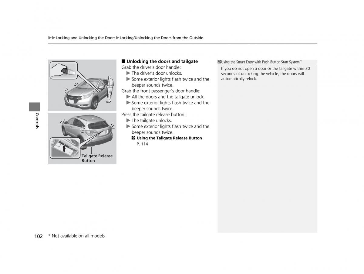 Honda HR V II 2 owners manual / page 103