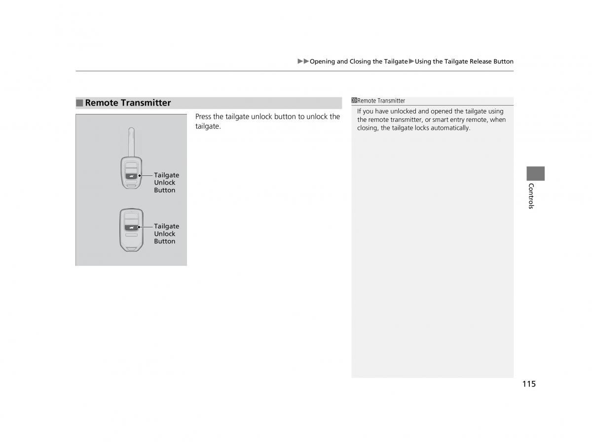 Honda HR V II 2 owners manual / page 116