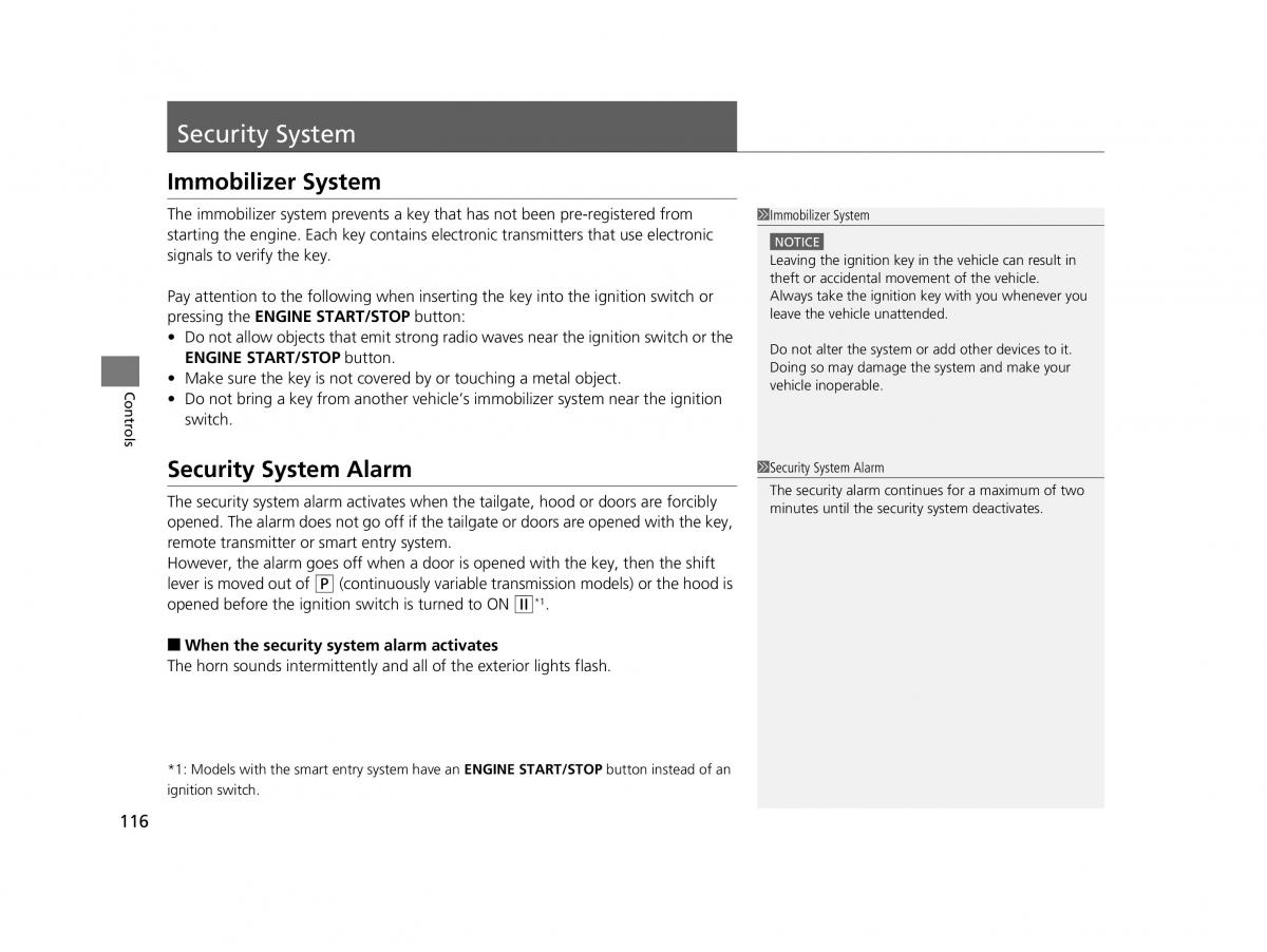 Honda HR V II 2 owners manual / page 117