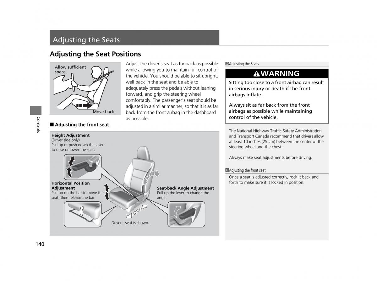 Honda HR V II 2 owners manual / page 141