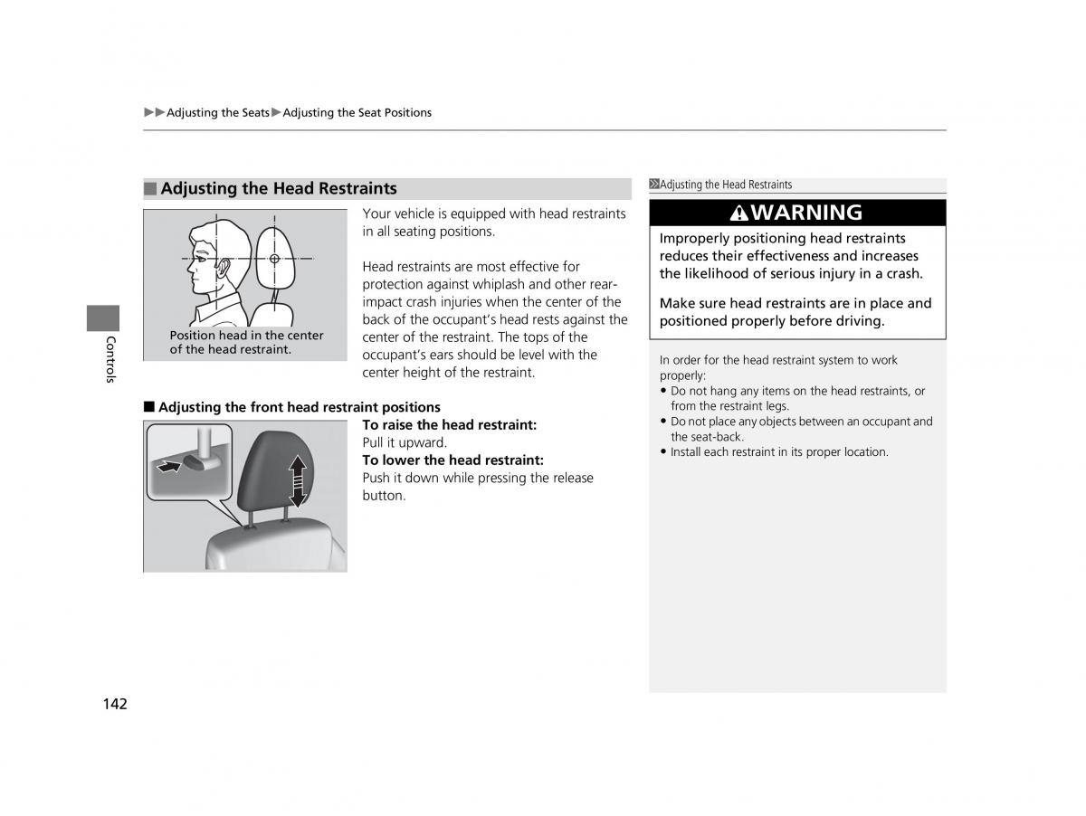 Honda HR V II 2 owners manual / page 143