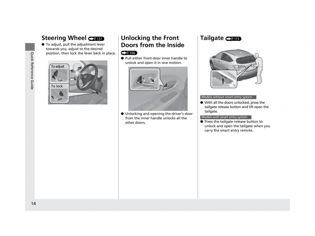 Honda HR V II 2 owners manual / page 15